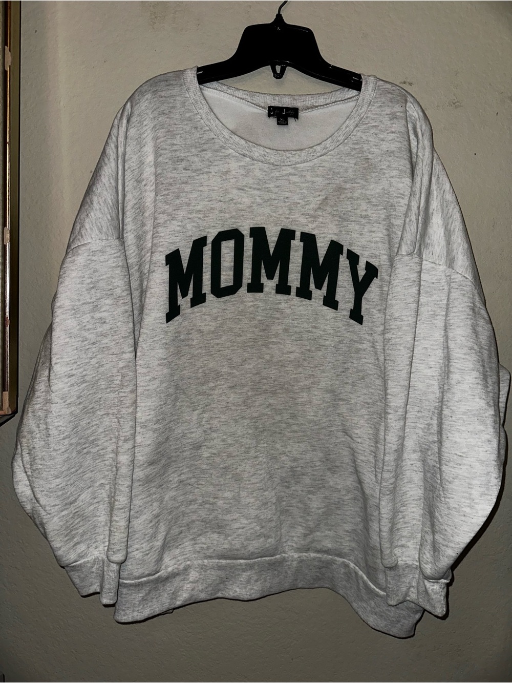 Heather gray Mommy sweater super soft and oversized size XL